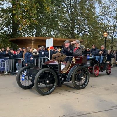 OWL at the London to Brighton Veteran Car Run start line